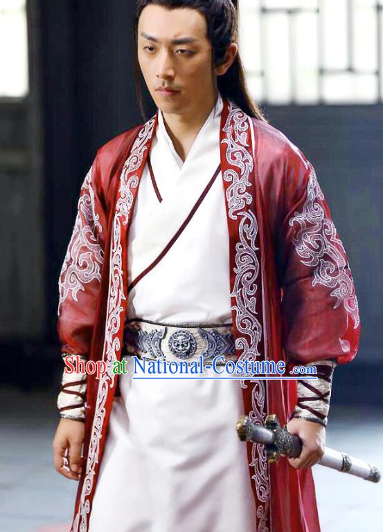 Chinese Ancient Swordsman Apparels Costumes and Headwear Wuxia Drama Xiya Xia Kawaler Qin Huan Garment