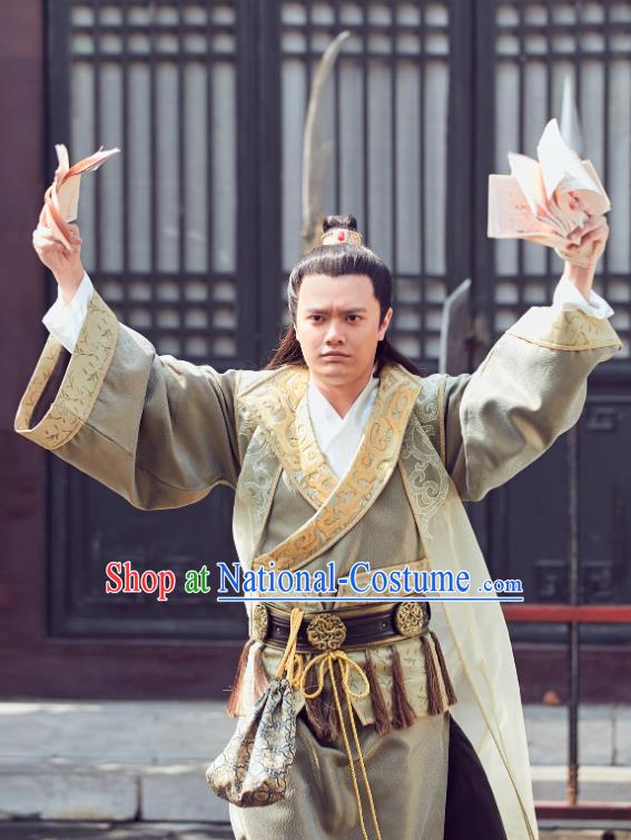 Chinese Ancient Merchant Apparels Costumes and Headwear Wuxia Drama Xiya Xia Landlord Ai Jin Garment