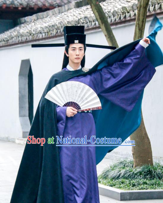 Chinese Ancient Song Dynasty Official Costumes and Headwear Drama Kai Feng Qi Tan Magistrate Bao Zheng Garment Apparels