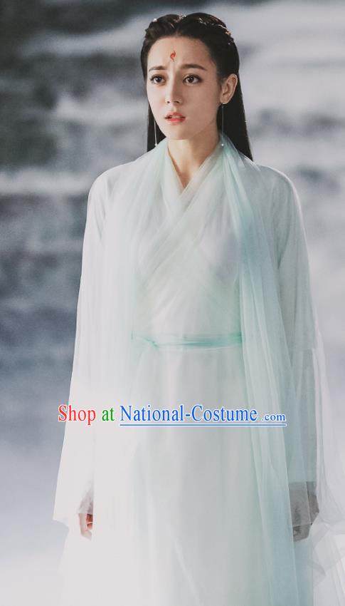 Chinese Ancient Fox Clan Goddess Garment Drama Eternal Love of Dream Female Immortal Bai Fengjiu Dress Costumes and Headwear