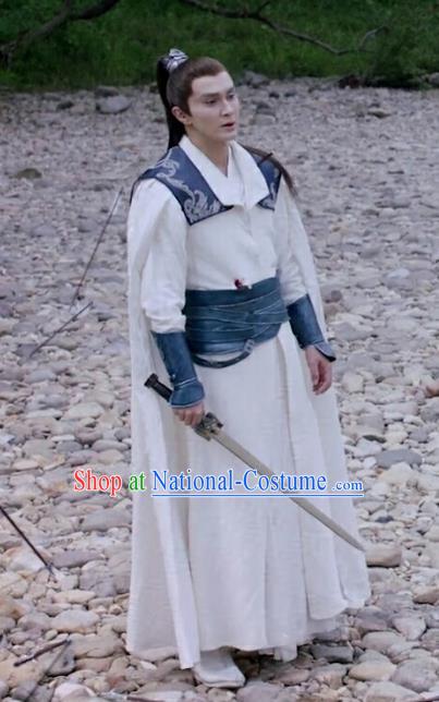 Chinese Ancient Archmage of Biyi Bird Tribe Costumes Drama Eternal Love of Dream Priest Shen Ye Garment Apparels