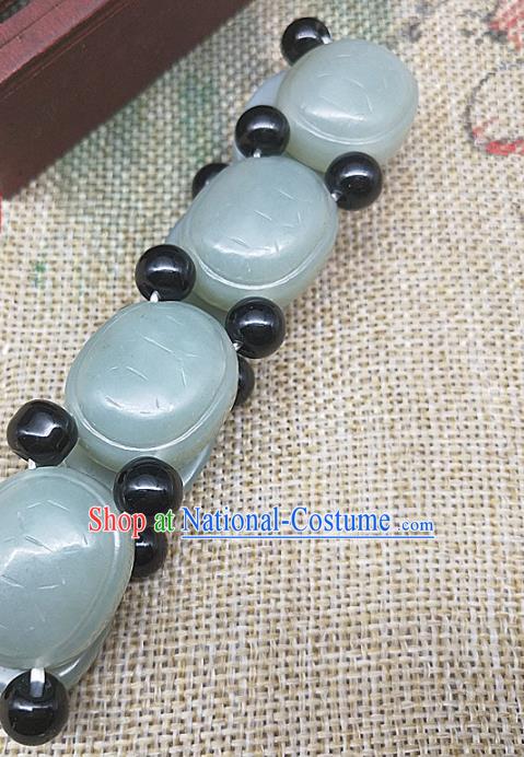 Chinese Ancient Hanfu Jade Bangle Accessories Hetian Jade Jewelry Turtle Shell Bracelet