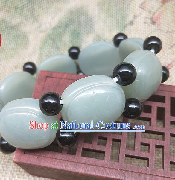 Chinese Ancient Hanfu Jade Bangle Accessories Hetian Jade Jewelry Turtle Shell Bracelet