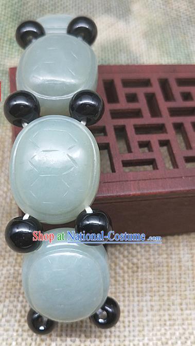 Chinese Ancient Hanfu Jade Bangle Accessories Hetian Jade Jewelry Turtle Shell Bracelet