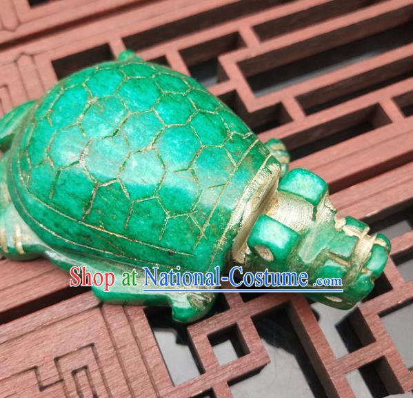 Chinese Jade Handgrip Craft Carving Tortoise Accessories Jade Handiwork Jade Ornaments