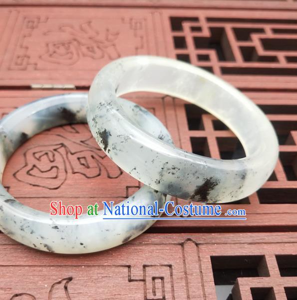 Chinese Ancient Hanfu Jade Bracelet Hetian Jade Bangle Jewelry Accessories