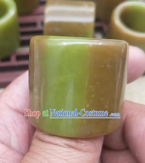 Chinese Ancient Men Hanfu Jade Ring Hetian Jade Jewelry Finger Accessories