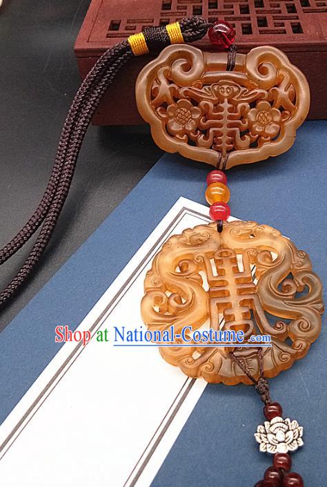 Chinese Handmade Jade Waist Accessories Handgrip Craft Handmade Jade Jewelry Jade Belt Tassel Pendant