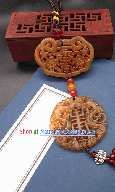 Chinese Handmade Jade Waist Accessories Handgrip Craft Handmade Jade Jewelry Jade Belt Tassel Pendant