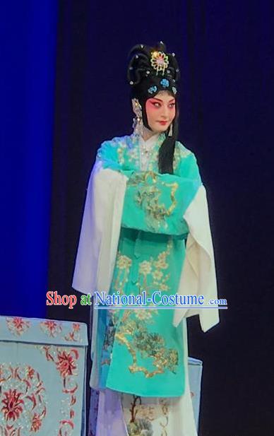 Chinese Traditional Peking Opera Female Role Garment Apparel Butterfly Fairy Tale Hua Tan Zhu Yingtai Dress Costumes and Headpieces