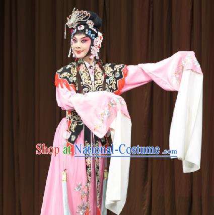 Chinese Peking Opera Rich Female Garment Costumes Traditional Lv Bu and Diao Chan Apparels Diva Hua Dan Dress and Headwear