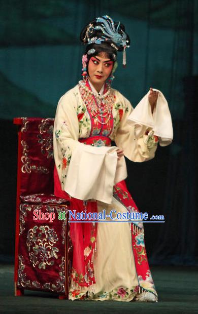 Chinese Traditional Peking Opera Dress Garment Apparel Butterfly Fairy Tale Hua Tan Zhu Yingtai Female Role Costumes and Headpieces