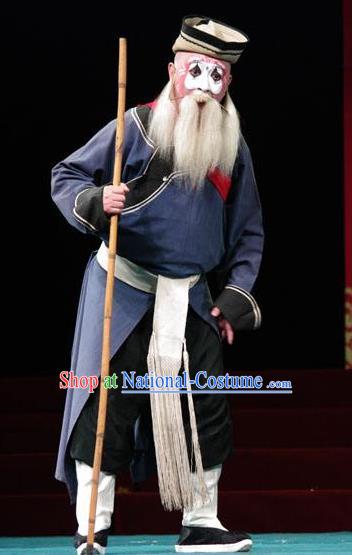 Chinese Beijing Opera Chou Role Apparels Garment Peking Opera Susan Left Hongtong County Clown Costumes and Hat