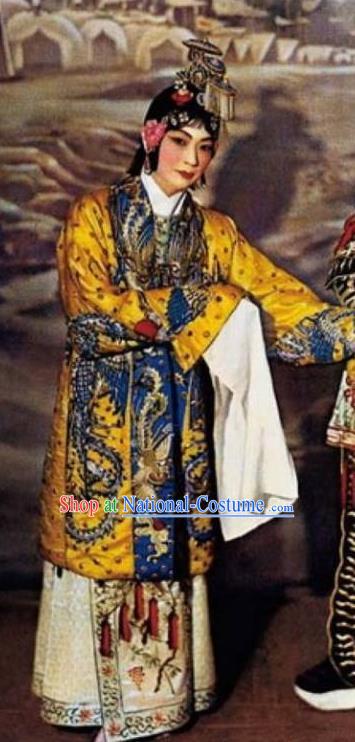 Traditional Chinese Peking Opera Actress Dress Farewell My Concubine Yu Ji Garment Costumes and Headwear