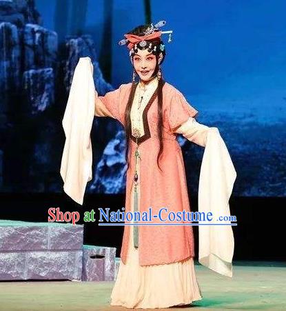 Chinese Traditional Peking Opera Diva Hua Tan Costumes Stealing the Spirit Bell Apparels Goddess Garment and Headwear