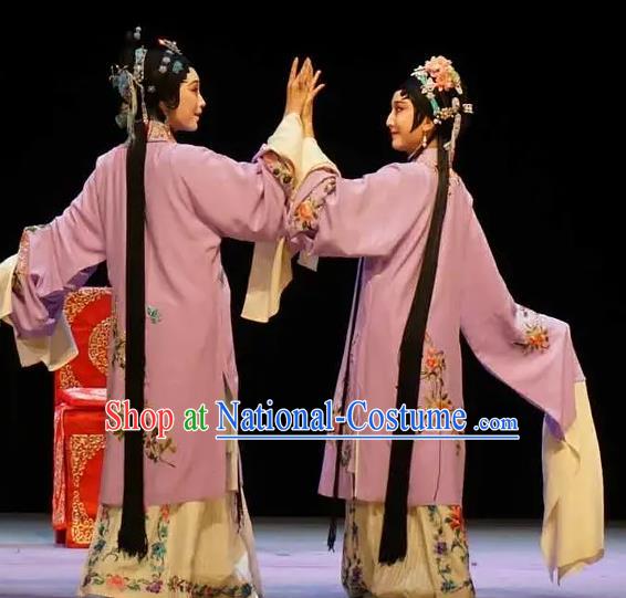 Chinese Kun Opera Apparels Costumes The Fragrant Companion Peking Opera Hua Tan Garment Dress and Hair Ornaments