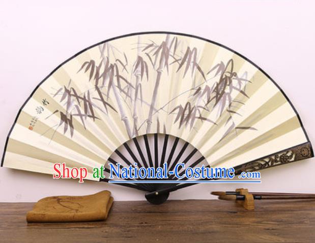 Chinese Traditional Ink Painting Bamboo Silk Fans Handmade Accordion Classical Dance Folding Fan