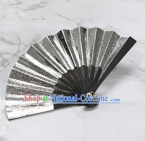 Chinese Traditional Little Argent Paper Fans Handmade Accordion Classical Dance Folding Fan