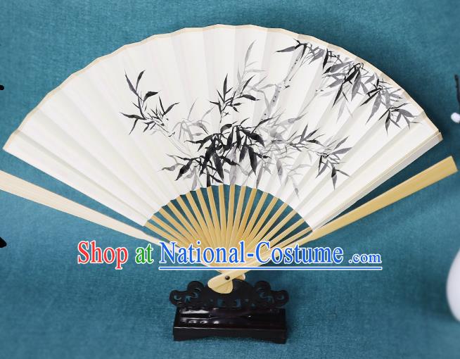 Handmade Chinese Ink Painting Bamboo Paper Fan Traditional Classical Dance Accordion Fans Folding Fan