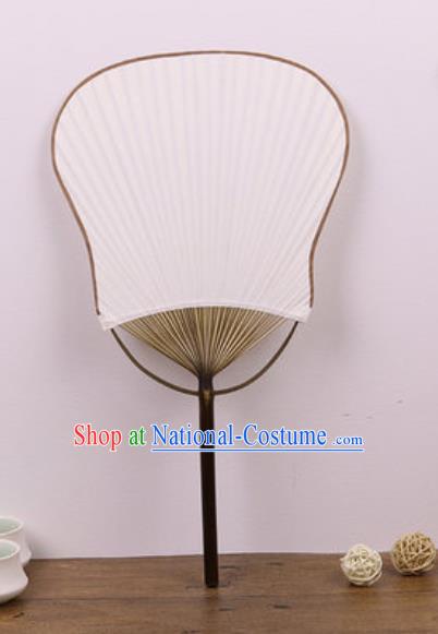 Handmade Chinese White Paper Palm Leaf Fans Traditional Classical Dance Fan for Women