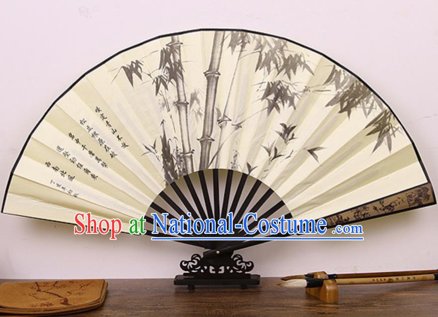 Handmade Chinese Printing Bamboo Silk Fan Traditional Classical Dance Accordion Fans Folding Fan