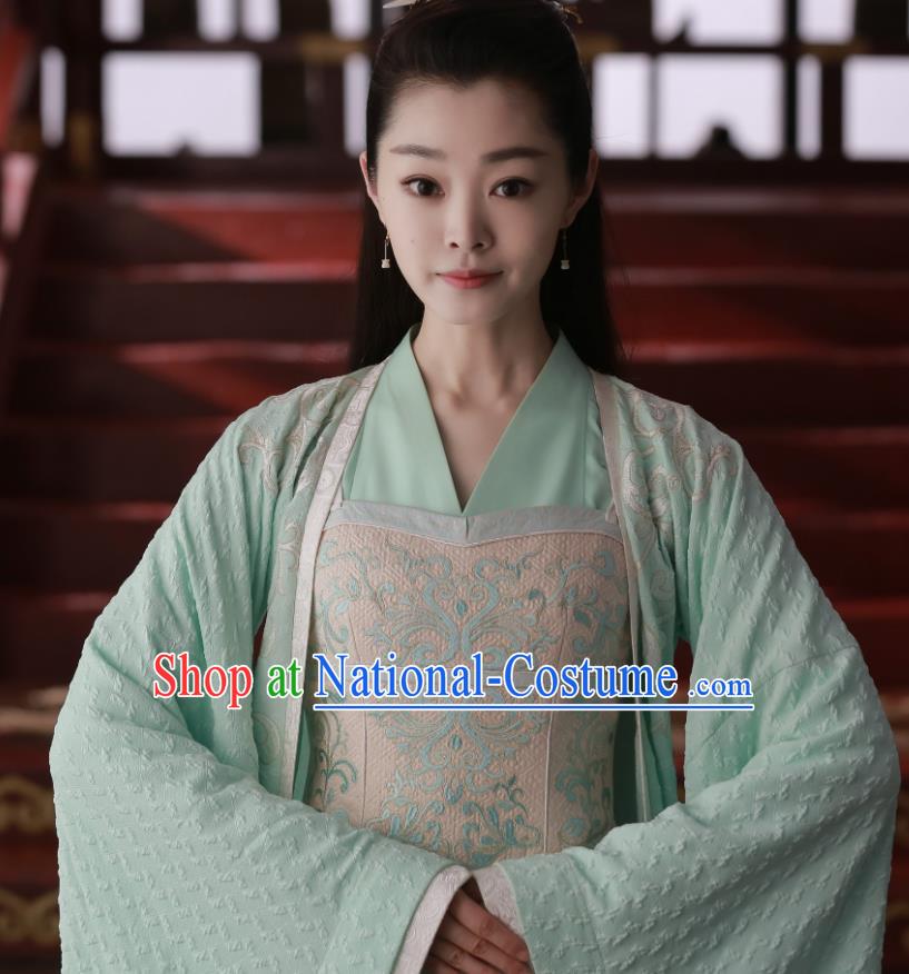 Chinese Drama Ancient Nobility Lady Fan Ruoruo Qing Yu Nian Joy of Life Replica Costume and Headpiece Complete Set