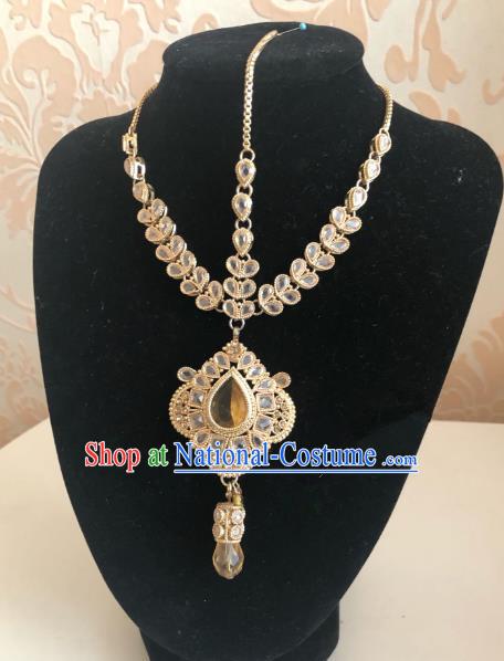 Indian Traditional Wedding Eyebrows Pendant Asian India Bride Headwear Jewelry Accessories for Women