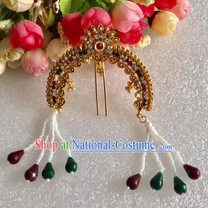 Indian Traditional Wedding Tassel Hairpin Asian India Bride Hair Jewelry Accessories for Women