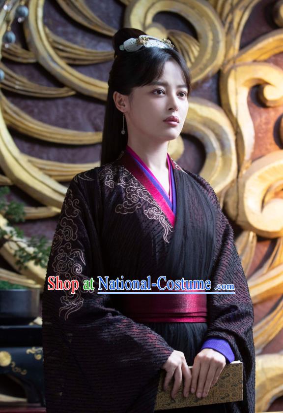 Chinese Ancient Drama Qing Yu Nian Blessed Maiden of Northern Qi Haitang Duoduo Joy of Life Replica Costume and Headpiece Complete Set