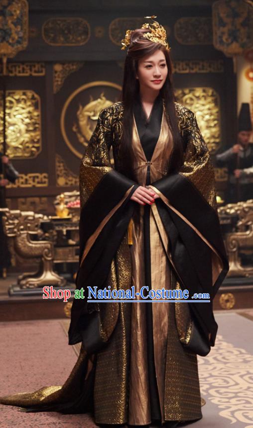 Chinese Ancient Drama Elder Princess Li Yunrui Qing Yu Nian Joy of Life Replica Costume and Headpiece Complete Set