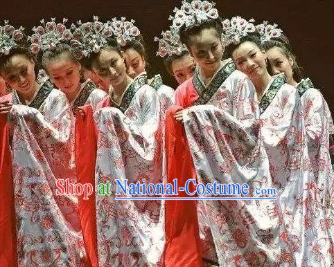 Chinese Traditional Dance Yun Wen Clouds Han Dynasty Dress Classical Dance Stage Performance Costume for Women