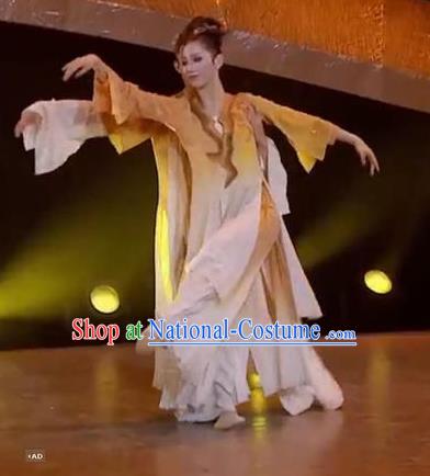 Chinese Zhi Qiu Classical Dance Dress Traditional Dance Stage Performance Costume for Women