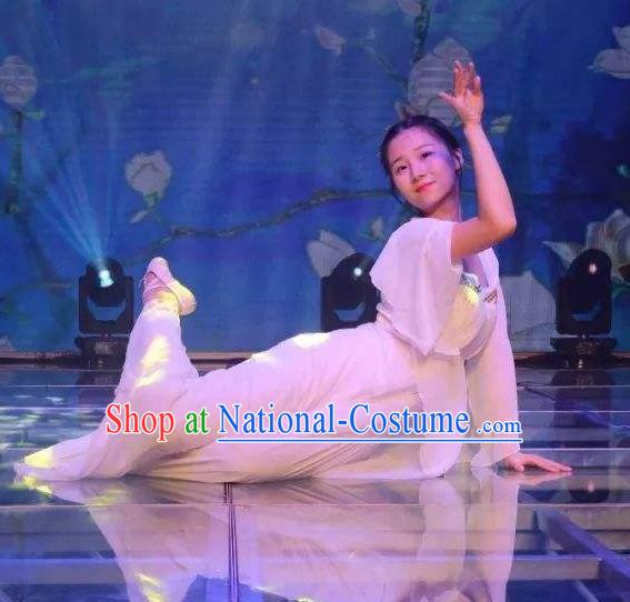 Chinese Scent of Incense Classical Dance Dress Traditional Fan Dance Stage Performance Costume for Women