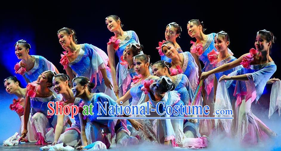 Misty Memories Chinese Classical Dance Stage Show Dress Traditional Folk Dance Costume for Women