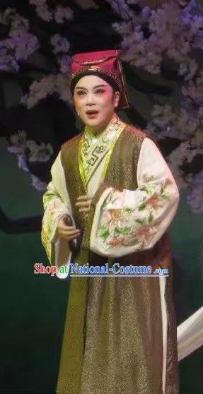 Chinese Yue Opera Merchant Qian Youliang Garment Costumes and Headwear Shaoxing Opera Xiaosheng Young Male Niche Apparels