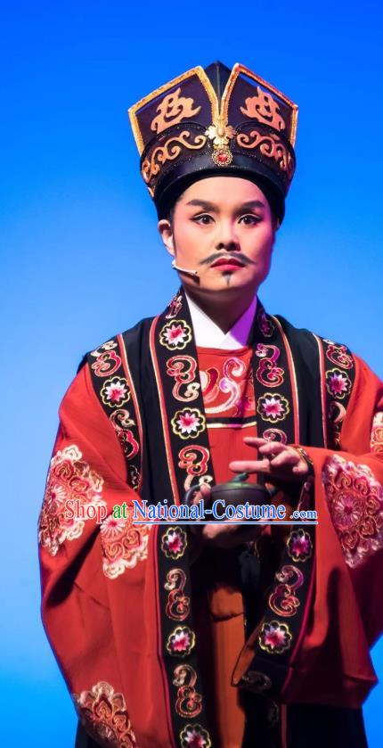 Chinese Yue Opera Apparels and Headwear Shaoxing Opera Young Man Costumes Garment Official Clothing