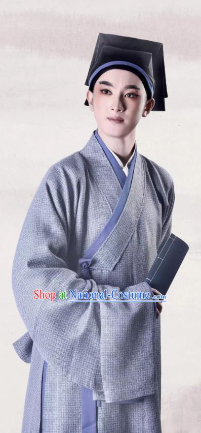 A Song of The Travelling Son Chinese Yue Opera Scholar Apparels Costumes and Headwear Shaoxing Opera Xiao Sheng Young Male Garment