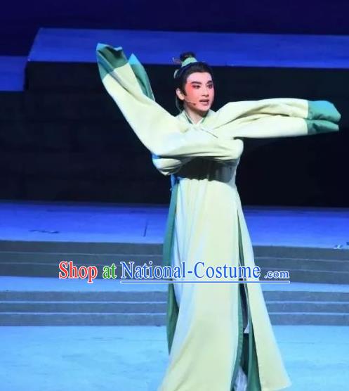 A Song of The Travelling Son Chinese Yue Opera Xiaosheng Apparels and Headwear Shaoxing Opera Young Male Garment Scholar Costumes