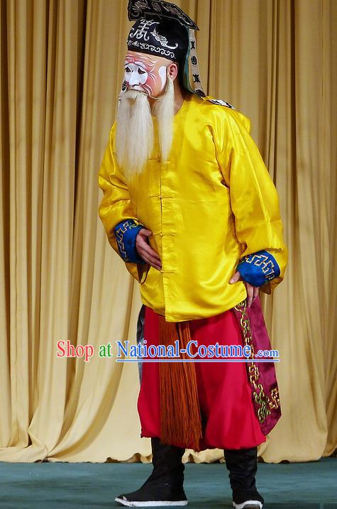 Chinese Beijing Opera Wu Sheng Apparels Zhu Lian Zhai Peking Opera Warrior Garment Costumes and Headwear