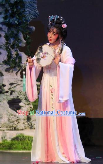 Chinese Shaoxing Opera Actress Huo Xiaoyu Dress Garment and Hair Accessories The Purple Hairpin Yue Opera Hua Tan Costumes Apparels