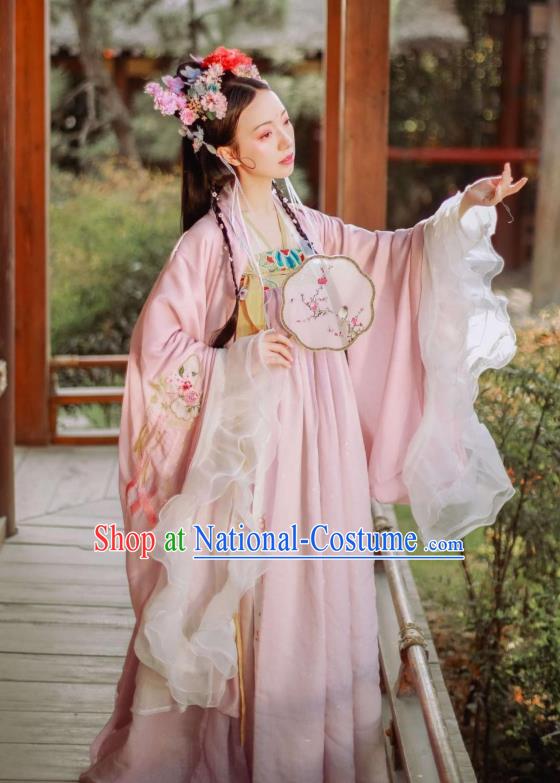 Traditional Chinese Tang Dynasty Royal Princess Historical Costumes Ancient Noble Lady Hanfu Dress Garment