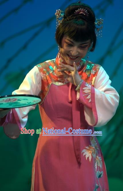 Chinese Shaoxing Opera Hua Tan Wisp of Hemp Dress and Headpieces Yue Opera Actress Garment Costumes Lin Niufen Apparels