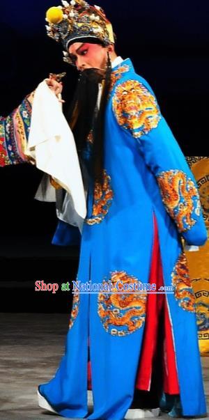 Chinese Classical Kun Opera The Palace of Eternal Youth Tang Emperor Costumes Garment and Hat Peking Opera Old Man Li Longji Apparels