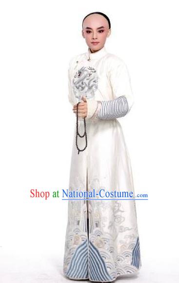 Chinese Yue Opera Xiaosheng Costumes and Headwear Bu Bu Jing Xin Shaoxing Opera Young Male Apparels Qing Dynasty Prince Garment