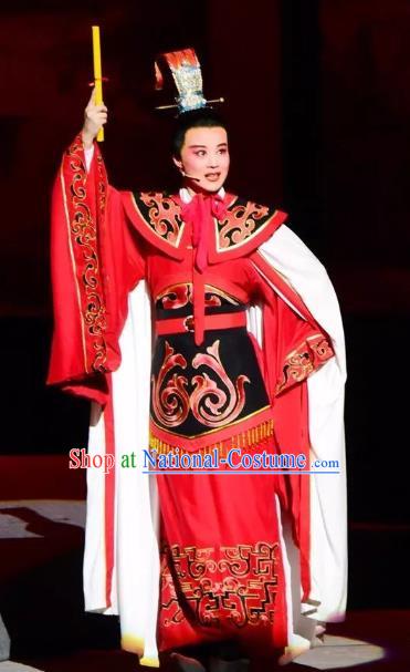 Xi Ma Qiao Chinese Yue Opera Xiaosheng Liu Wenlong Costumes Apparels and Headwear Shaoxing Opera Young Male Garment