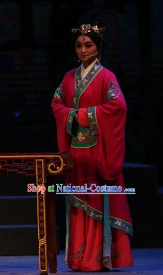 Chinese Shaoxing Opera Palace Lady Dress Costumes and Headpieces Han Gong Yuan Yue Opera Court Maid Garment Apparels