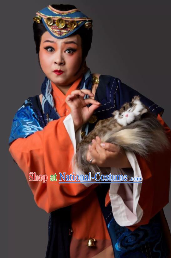 Dong Jun Qu Qi Chinese Yue Opera Male Role Costumes and Headwear Shaoxing Opera Farmer Garment Apparels