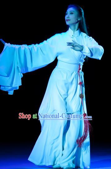 Chinese Shaoxing Opera Young Female Dress Costumes and Headpieces Bady from the Sea Yue Opera Actress Garment Apparels