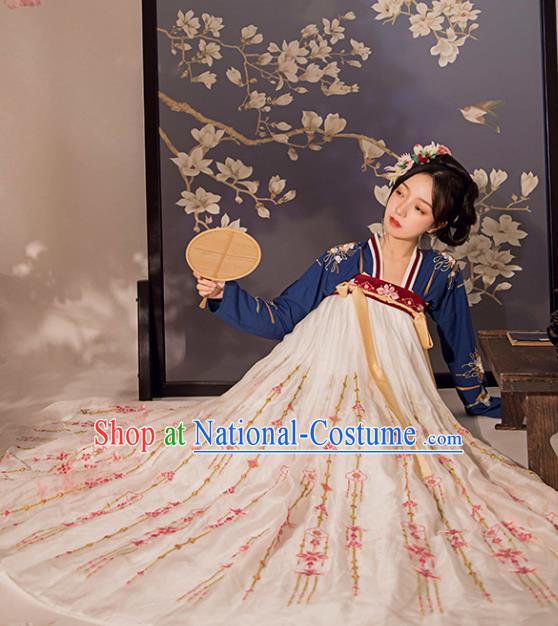 Chinese Ancient Embroidered Hanfu Dress Court Lady Historical Costumes Traditional Tang Dynasty Garment