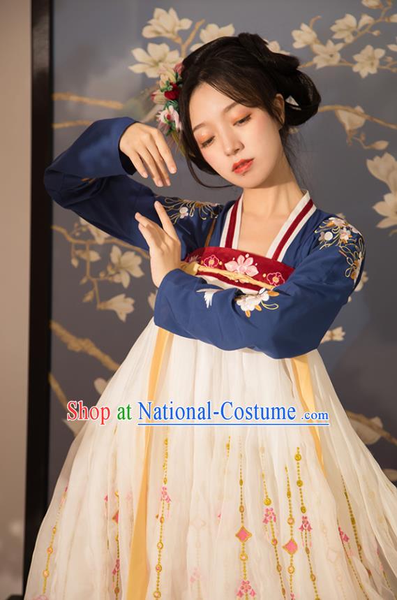 Chinese Ancient Embroidered Hanfu Dress Court Lady Historical Costumes Traditional Tang Dynasty Garment